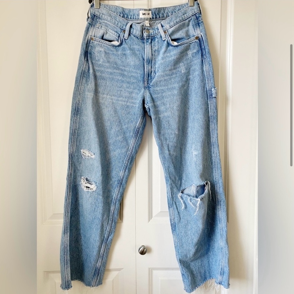 LEE x H&M wide leg distressed baggy jeans